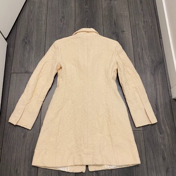 Moschino Vintage Cream Wool Coat Size 8 - Picture 10 of 15
